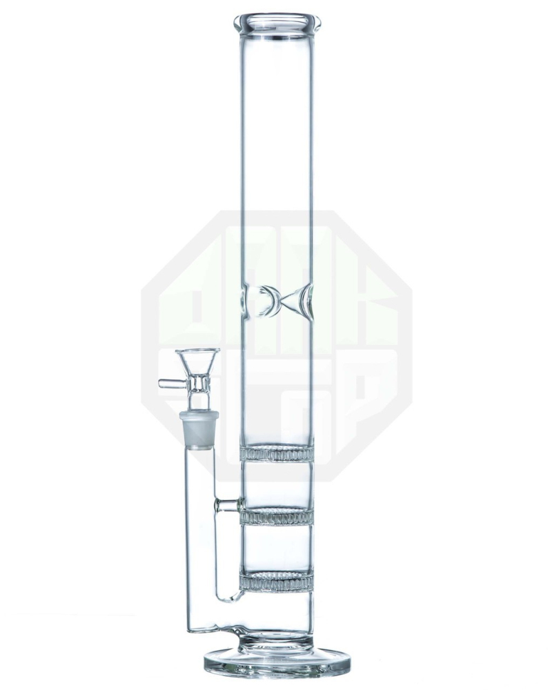 

Glass Bong Oil Rigs Hookahs with 3 Honeycomb Percolator Water Pipe Bubbler 14mm Female Joint Smoking Accessories