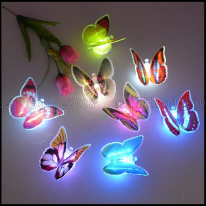 

Colorful Changing Butterfly LED Night Light Lamp Home Room Party Desk Wall Decor LLWA199