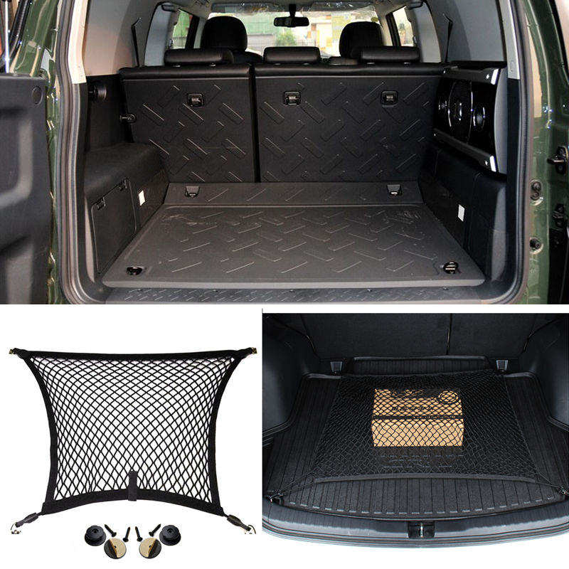 

For Toyota FJ Cruiser Car Auto Rear Trunk Cargo Organizer Storage Seat Plain Vertical Net Luggage Organizer Nylon Liner Cover