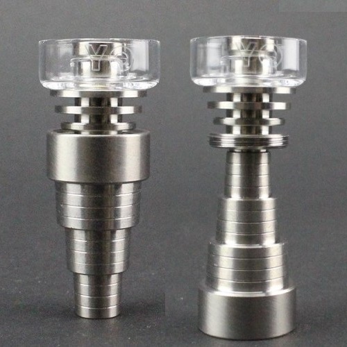 

6-in-1 Hybrid Ti/Quartz Nail fit 10mm 14mm 19mm Male/Female for water bongs oil rig pipe