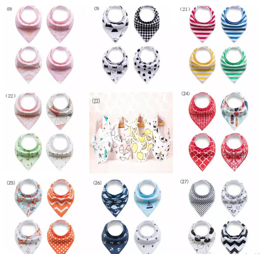 

Toddler Infant Baby Bib Cotton Absorbent Bandana Dribble Bib with Adjustable Snaps Saliva Towel Burp Cloth