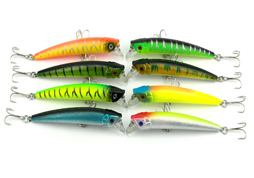

40pcs New fishing Minnow fishing Lures 9.5CM 7.3G 6#hooks Hard bait Stick bait fishing tackle