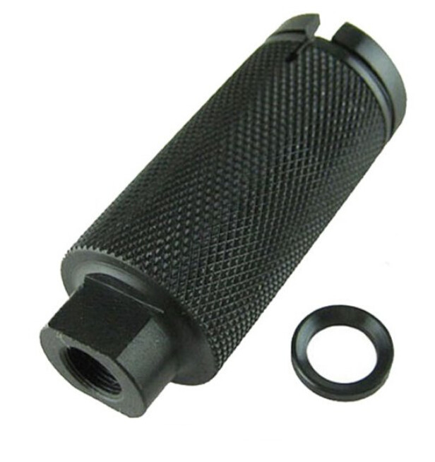 

Hot Sell Device .223/556 1/2x28 Compac Mount Steel Material Muzzle Brake for 1/2x28 Pitch Muzzle Balance Brake Device