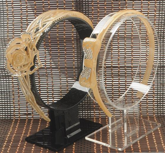 Free shipping Acrylic hairband headband display holder hairpin display stand hair hoop jewlery display rack headphone earphone Showcase-image-404081072