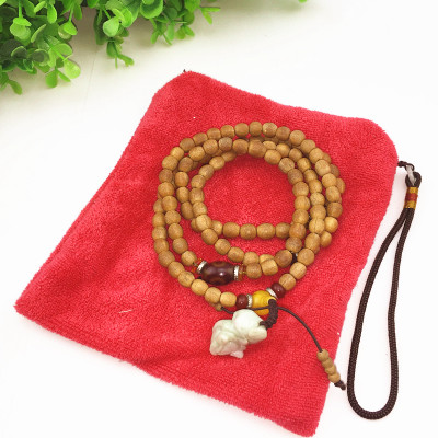 

Professional Plain color Zipper Towel Bag Jewelry Storage Bag with Wrist Rope Purse Men Buddha Bead Bracelet Necklace Packaging Pouch