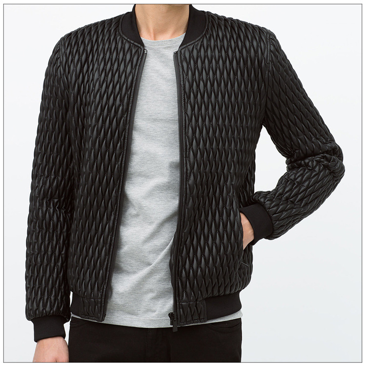 

Wholesale- mens jacket autumn 2016 casual baseball jacket high quality plaid coat men solid jacket winter slim jackets autumn coat men, Black