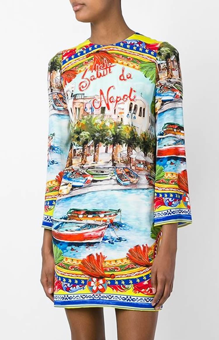 

Novelty Print Women A-Line Dress Sleeveless Jacquard Dresses 098A697, As pictures