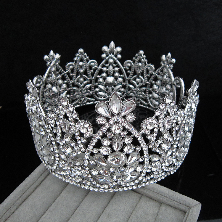 

Bridal Crown Queen Rhinestone Crystals Royal Wedding Crowns Crystal Stone Headband Hair Masquerade Studio Molding Birthday Party Tiaras
