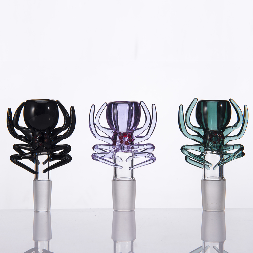 

Colorful Spider Herb Holder With 14mm 18mm Male Joint Smoke Tool Glass Bowl Glass Bong Accessory