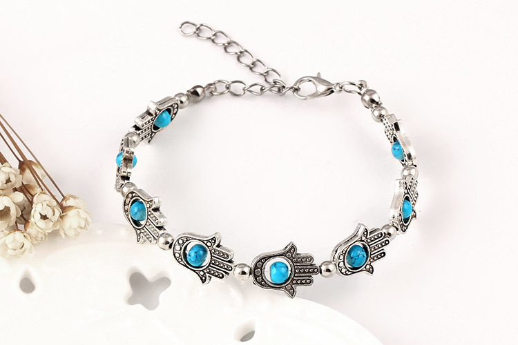 

2016 New Arrival Bohemia Fatima's hand chain bracelet temperament Alloy beaded bracelet Fashion Jewelry for Women Gifts girls