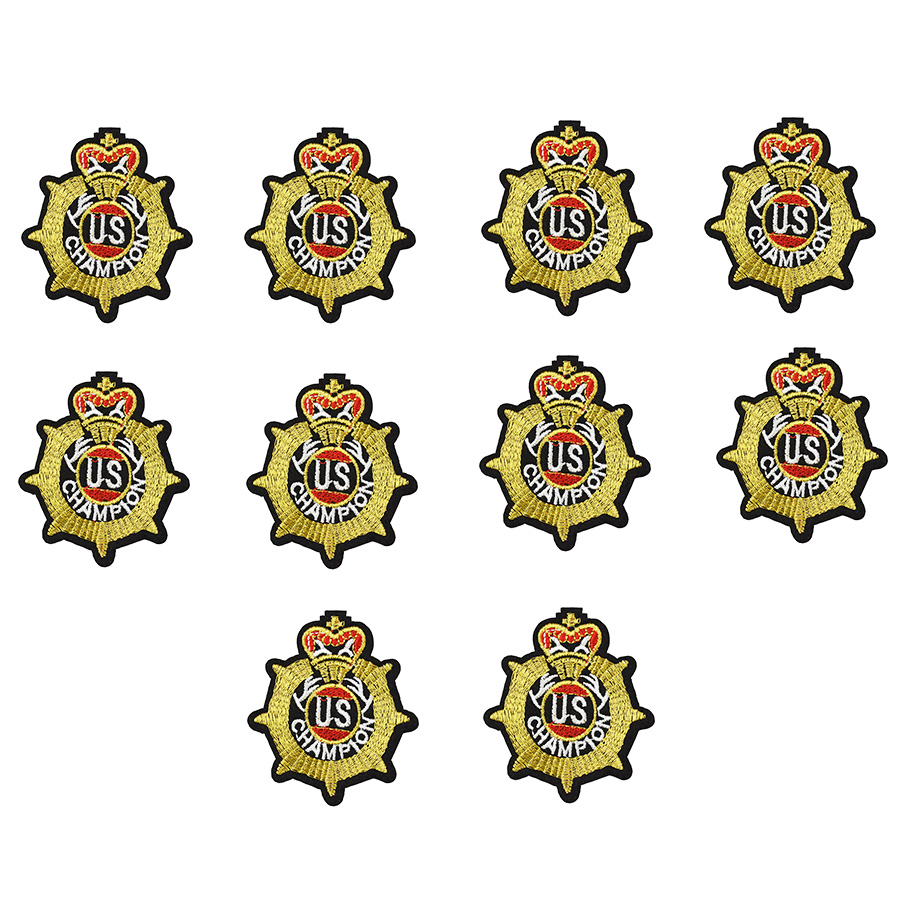 

10PCS shield bird badge patches for clothing iron embroidery fashion patch for clothes applique sewing accessories on clothes iron on patch, Black