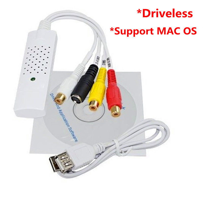 

Easycap USB2.0 Video DVD VHS Audio Capture Adapter for Win7/8 XP Vista MAC OS