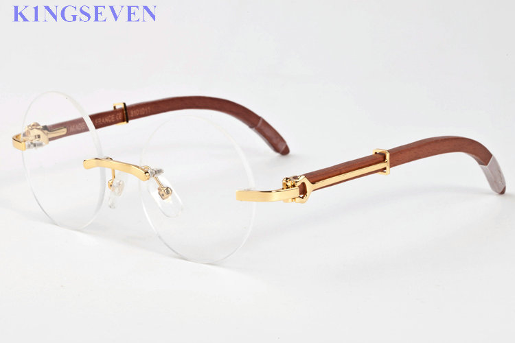 

round fashion sport sunglasses mens Sunglasses women brown clear lenses wooden frame with box case Lunettes De Soleil Gafas de sol