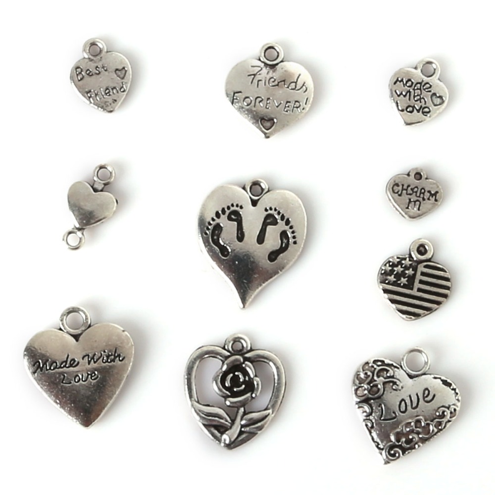 12 ciondoli cuori in ARGENTO TIBETANO CHARM CIONDOLO charms PENDENTE cuore amore