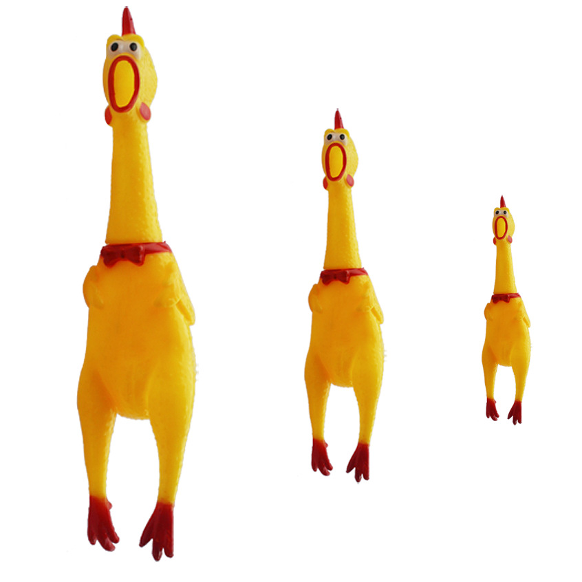 

NEW petcircle funny Dog Toys Rooster Crows Attract Puppy Dog and Cat Pet Squeak Toys Screaming Rubber Chicken size S-L freeshipping