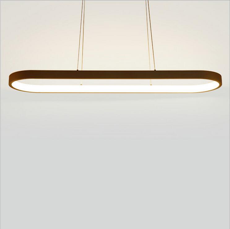 

Modern led hanging pendant lights oval aluminum suspension luminaire Pendant Lamp Dining Kitchen Room High Brightness