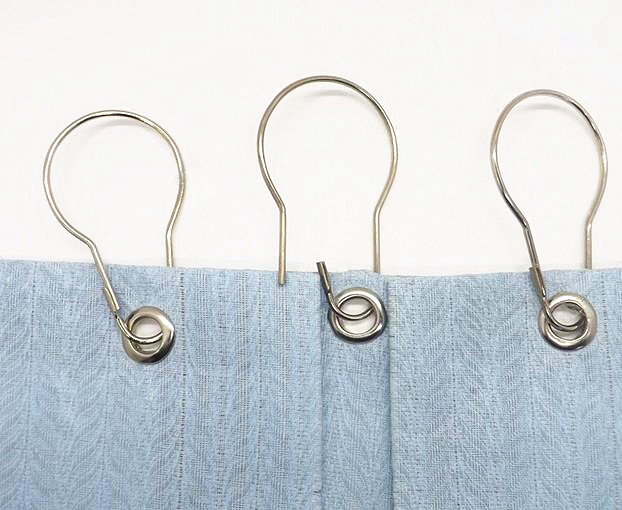 

100 PCS/Lot Bath Shower Curtain Hooks Rings Clip Bathroom Easy Glide Ring Iron Chrome-plated Home Decor