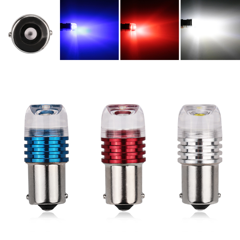 

10PCS BA15S 1156 Led Red Bulb Turn Signal Brake Light 3W COB 1156 Ba15s p21w Red Strobe Led Turn Signal Lamp Bulb Blue White