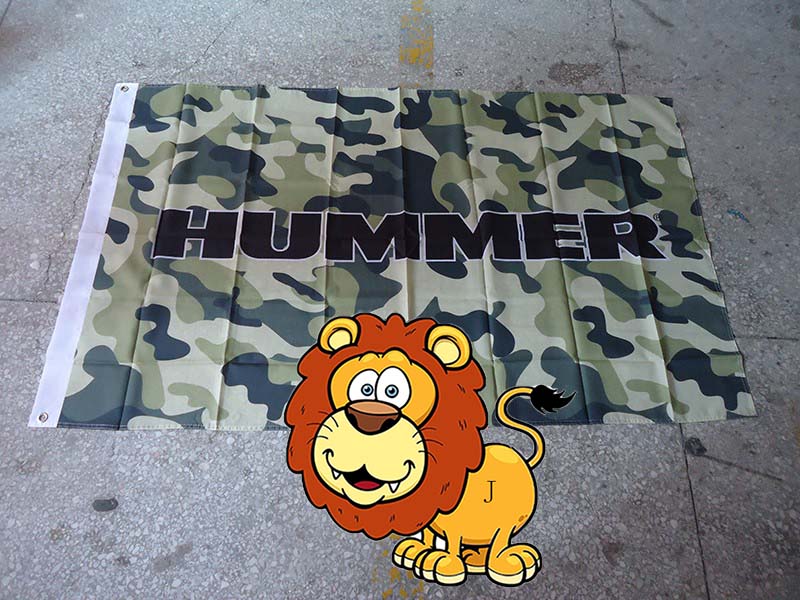 Hummer Car Club Racing 100% polyester drapeau pour la voiture, B Bannière, taille 90x150cm, 100% polyester