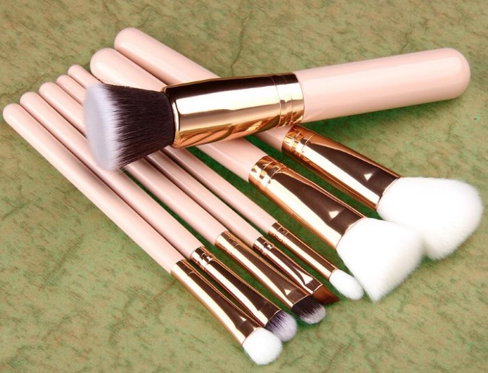

8pcs Makeup Brushes set Professional Portable Full Cosmetic Brush Eyeshadow Lip Brush DHL free 50 sets/lot