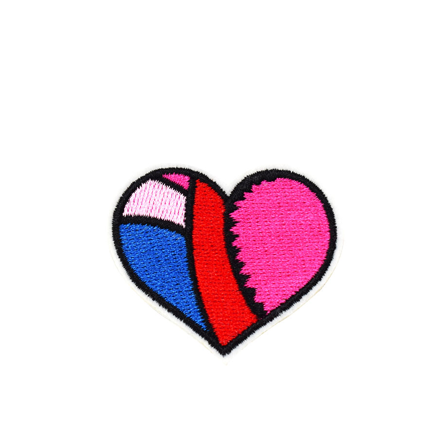 

10 PCS Heart Embroidered Patches for Clothing Iron on Transfer Applique Patch for Dress Bags DIY Sew on Embroidery Badge, Black