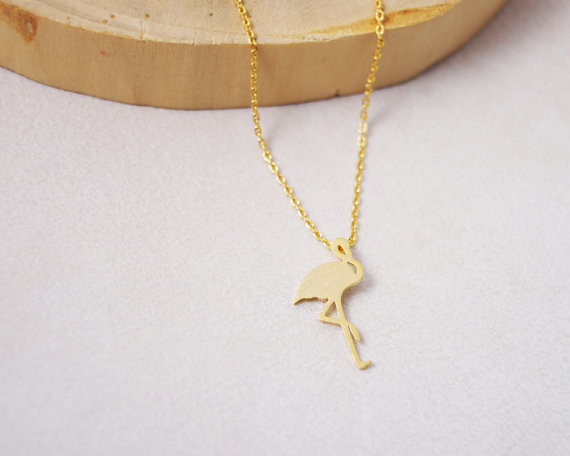 

Hot sell chic flamingos pendant Bohemian fashion women Neclaces thin necklace festival gift