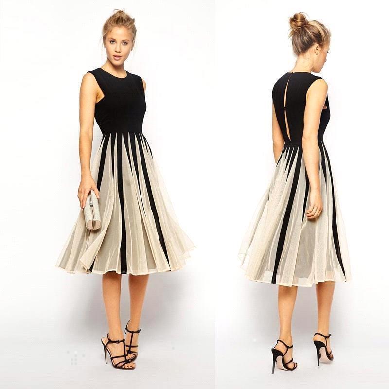 black midi dress work