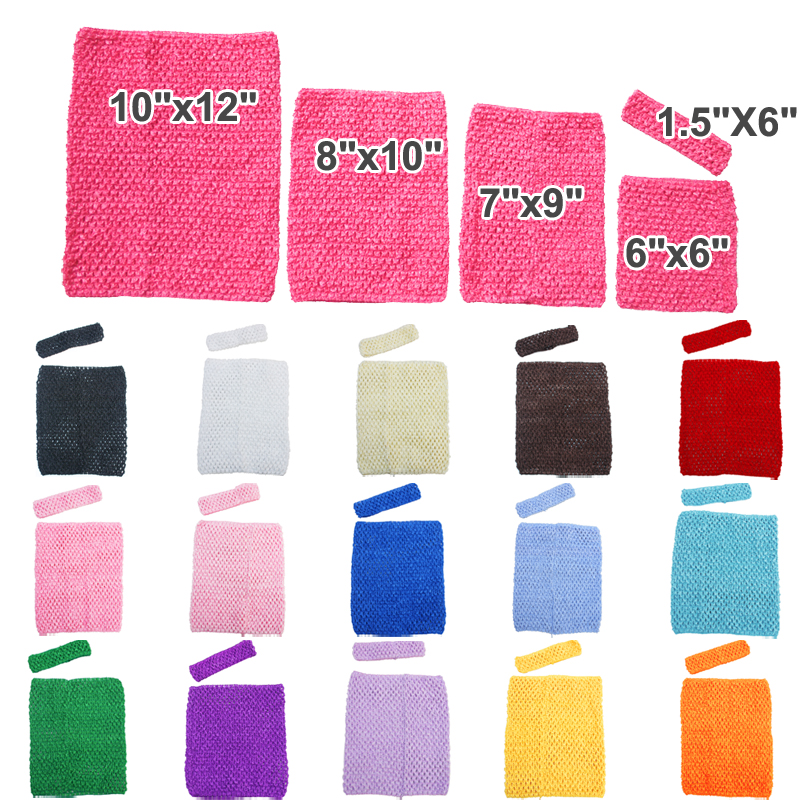 

15% off! 2016 fashion baby Stretch Crochet Tube Top Waistband 6" 9" 10" 12inch Baby Elastic Tutu Top Headbands girls Strapless 10pcs/lot, Multi-color