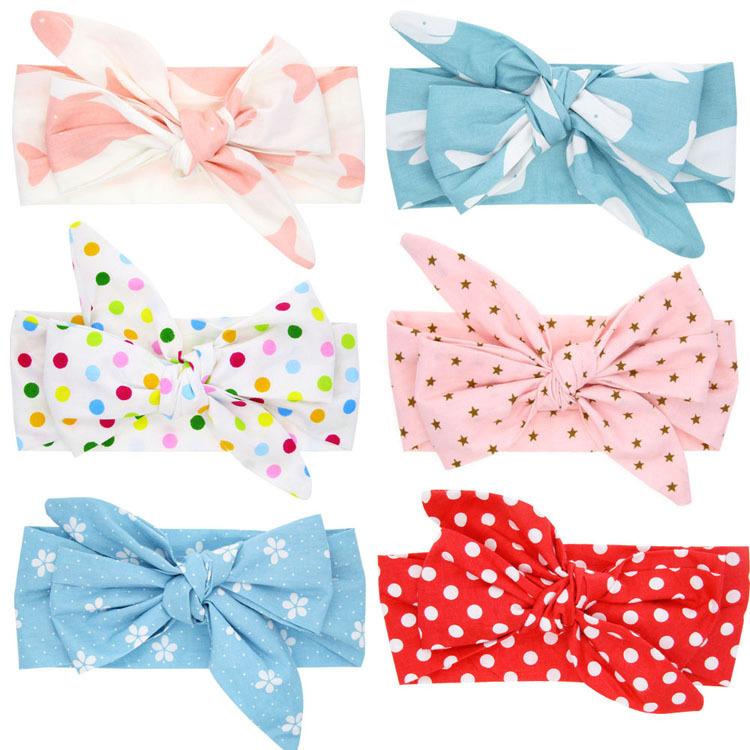 

Baby Big Bow Bunny Ear headband kids bowknot hair bands Headwraps hair accessories wholesale, As pic