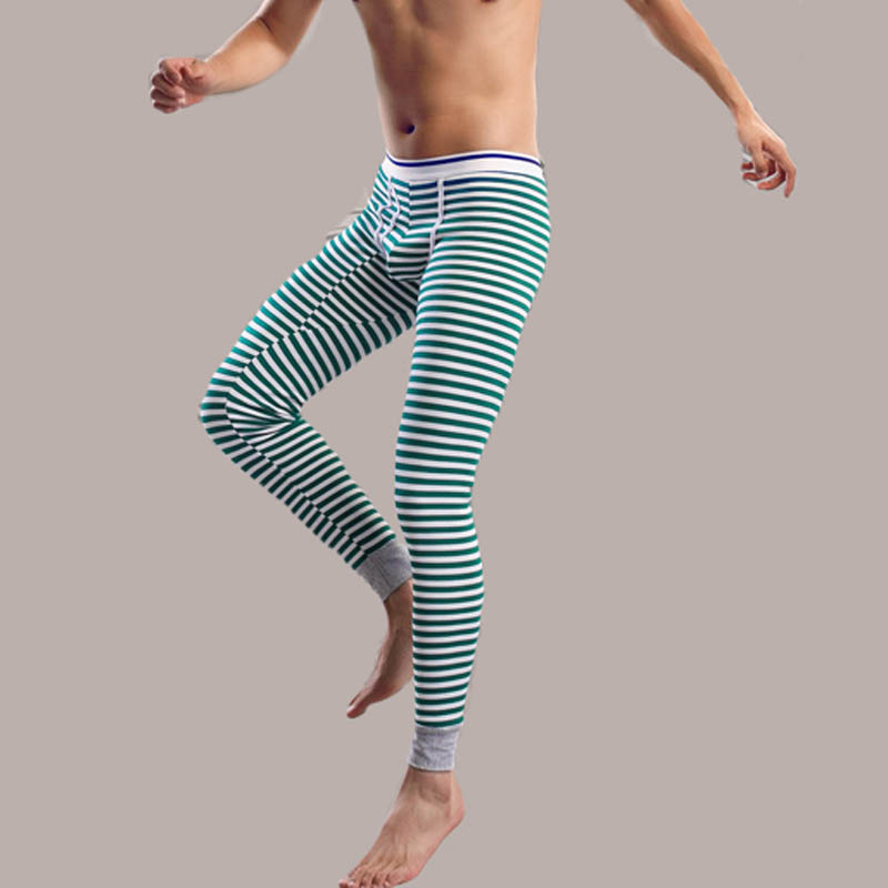 

High Quality Underwear Winter Mens Warm Thermal Underwear Cotton Long Johns Underpants Letter Printed Thermal Leggings Sexy Underwear, Baobluegray