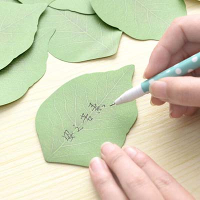 High-grade 10 sets Cute Leaf Memo Pad Sticky Post Note Paper Sticker Pads Supplies Creative Material Escolar Papelaria-image-387191868