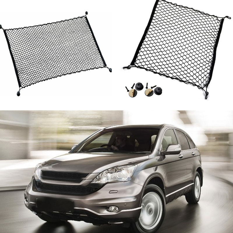 

For Honda CR-V CRV Car Auto Rear Trunk Cargo Organizer Storage Seat Plain Vertical Net Luggage Organizer Nylon Liner Cover