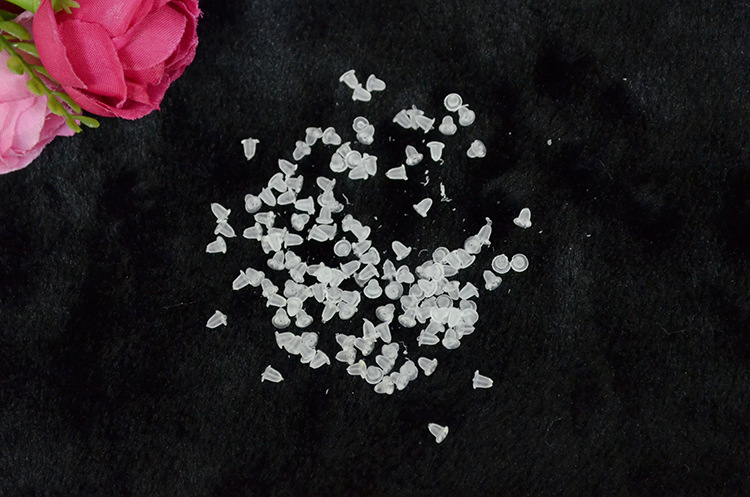 

Free Shipping Fashion Bulk Price 2000pcs Jewelry Display Tool Accessories Plastic Clear Earring Back Stop Rubber 5mm*4mm, Black;white