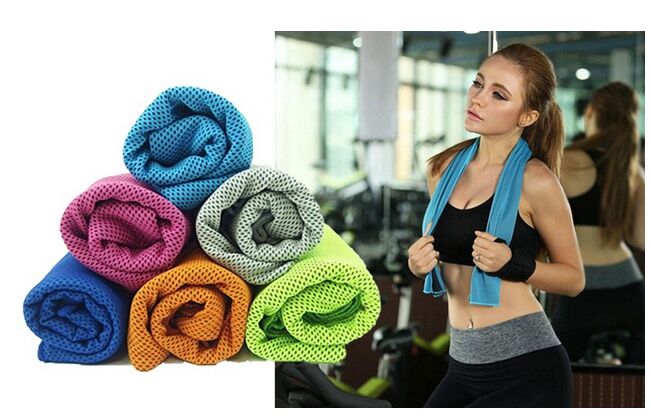 

2016 Summer NEW PVA Cooling Ice Towel Soft Breathable Gym Yoga Towel 6 Colors Available Free Shipping