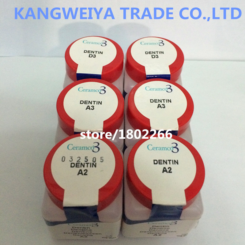 

Ceramco 3 Dentin porcelain powder A1 A2 A3 A3.5 A4....etc.28.4g Free shipping
