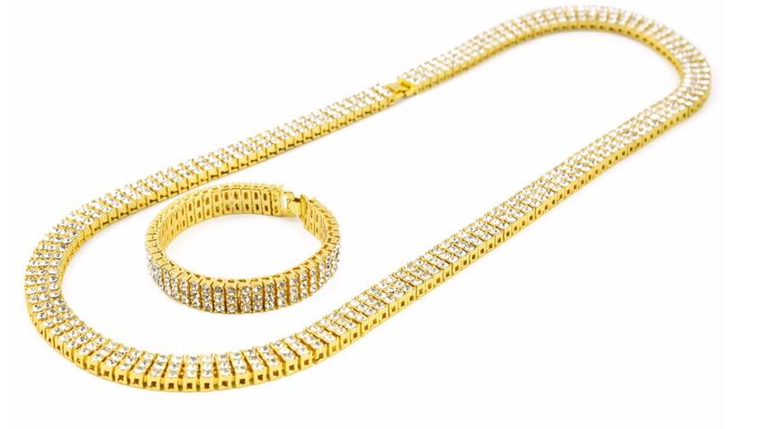 gold 30 inch Bracelet & Necklace