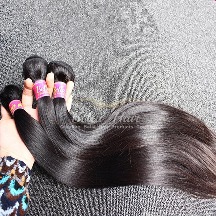 

Unprocessed Natural Color Indian Hair Weft 3pcs/lot 9A Dyeable Silky Straight Human Hair Extensions Free Shipping