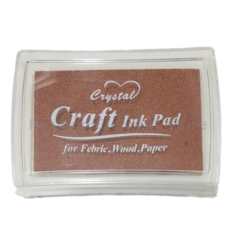 

Wholesale-1pcs/lot Full Size Stamp Ink Pad for Paper Wood Fabric Chocolate Brown Inkpad Craft Y020