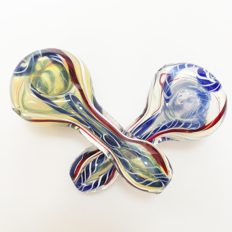 

Wonderful colorful appearance heady glass pipe mini glass water pipe bubblers hand pipes for smoking the length about 9cm