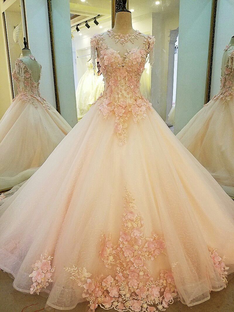 real flower wedding dress
