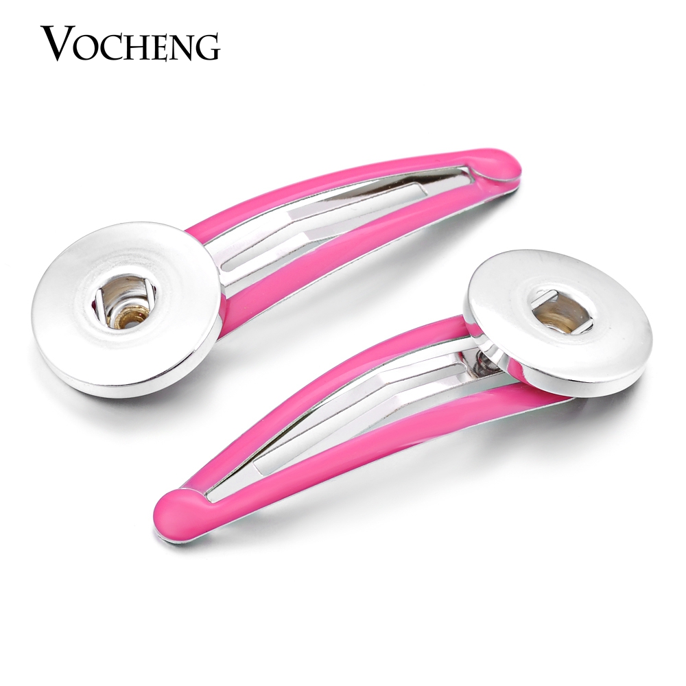 

NOOSA Hair Clip Ginger Snap Jewelry 5 Candy Colors Hairgrips 18mm for Girls VOCHENG NN-397