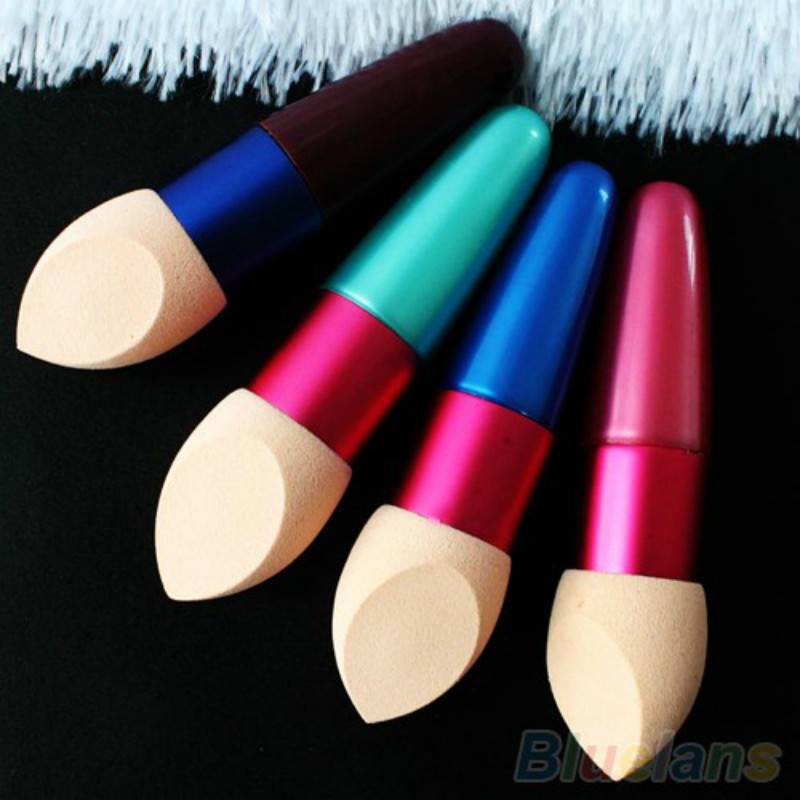 

Wholesale New Hot Selling Women's Cosmetic Makeup Foundation Liquid Cream Concealer Sponge Lollipop Brush Free Shipping