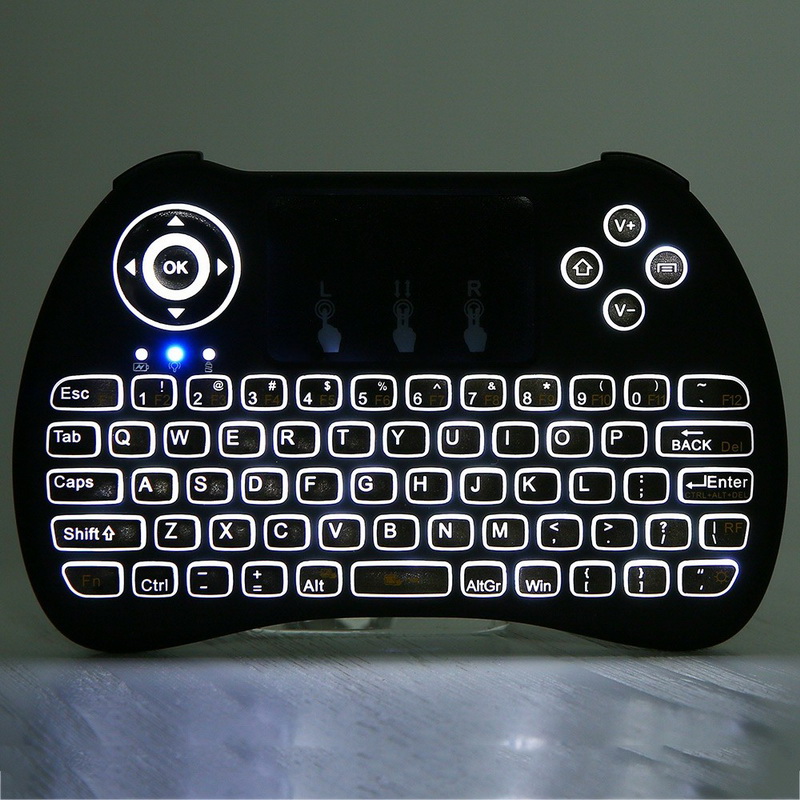 

Wireless Backlit Keyboard H9 Fly Air Mouse Multi-Media Remote Control Touchpad Handheld QWERTY with Blacklight For Android TV BOX