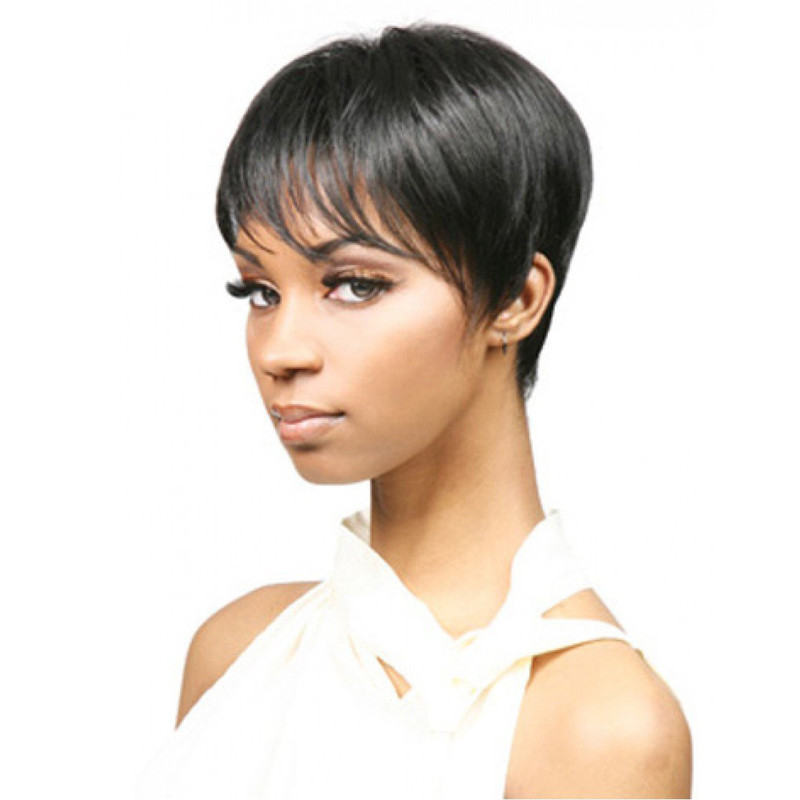 

WoodFestival wigs for black women heat resistant fiber wig black short synthetic hair wigs good quality women wig