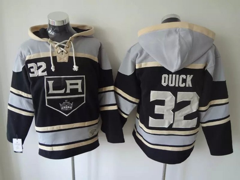 

Top Quality ! Old Time Hockey Jerseys Los Angeles Kings #32 Jonathan Quick Black Hoodie Pullover Sports Sweatshirts Winter Jacket