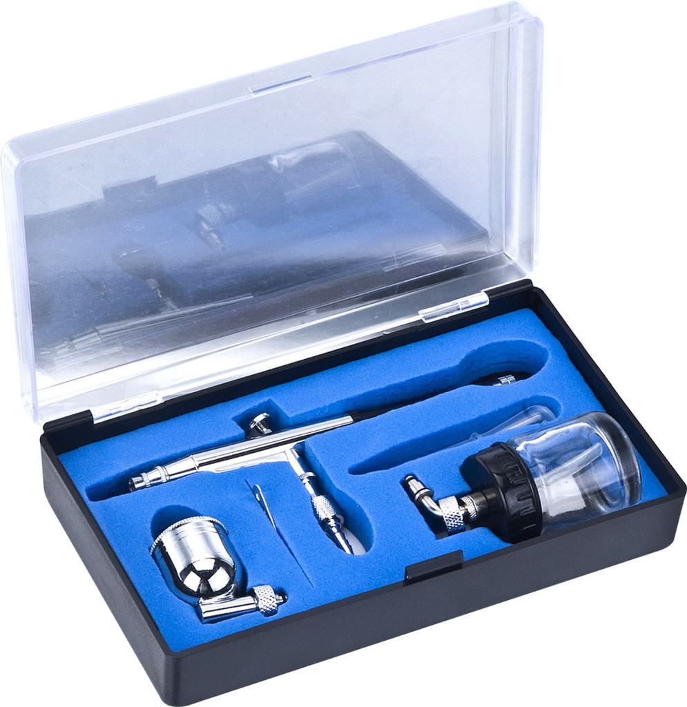 

Model 134 Airbrush Set Double-action Trigger Air-paint Control With 7cc&22cc Side Cup 0.3mm Tip Side Feed