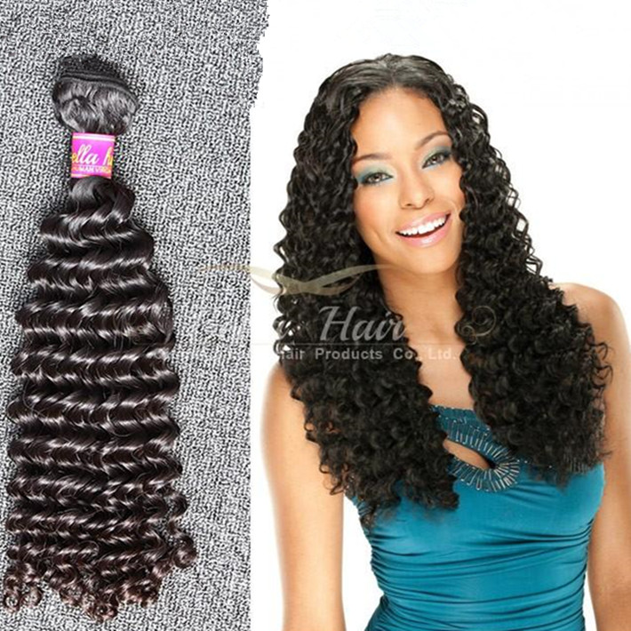 

Curly Wave Hair Peruvian Virgin Human Bundles Weft 8A Hair Factory Sale Remy Extensions Hot Selling 1 Piece 8-34inch Long, Natural color