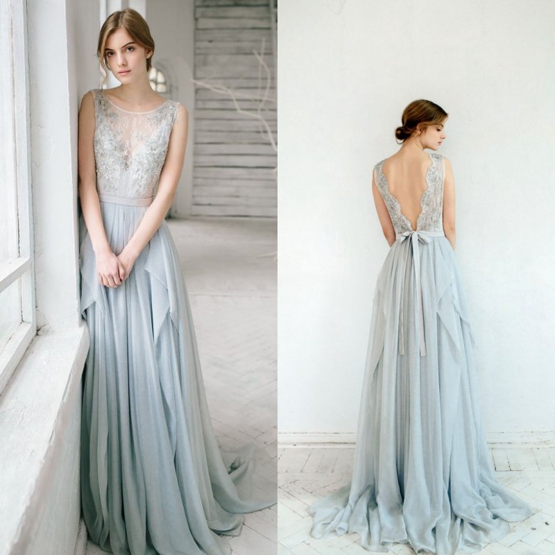 

Fabulous 2016 Latest Sheer Neckline Backless A Line Prom Dresses Sexy Lace And Chiffon Ruffles With Sash Long Formal Gowns EN4134, Black