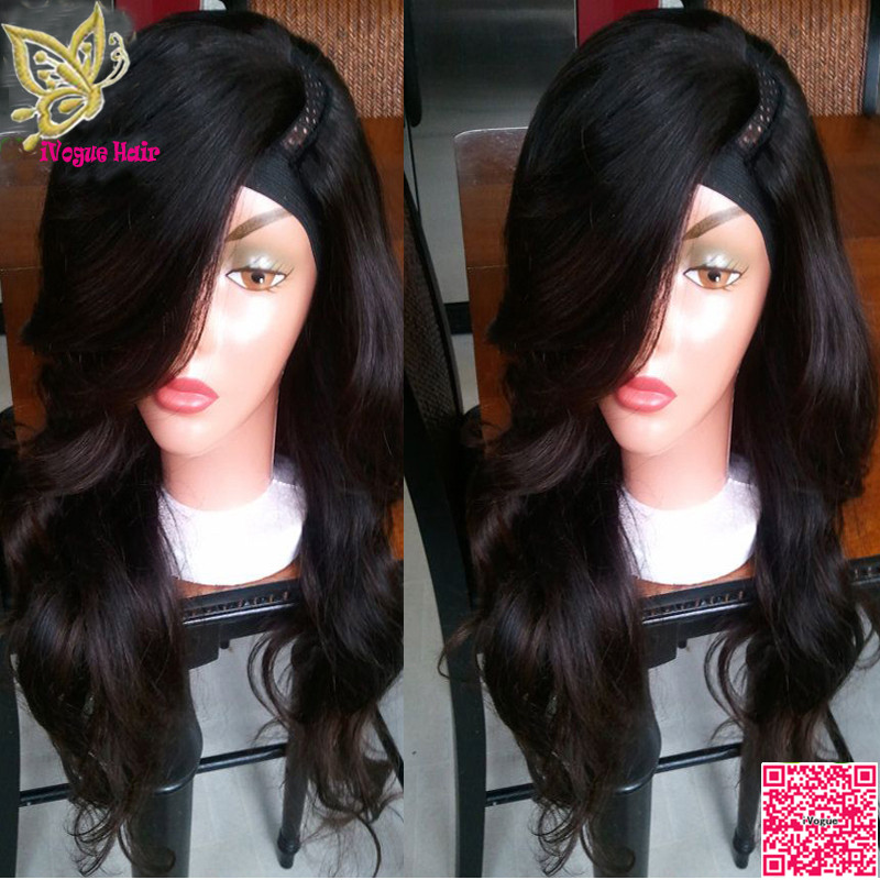 

Body Wave U Part Wig With Side Bangs Brazilian Human Hair Upart Wig Left Part For Black Women U Part Human Hair Wigs