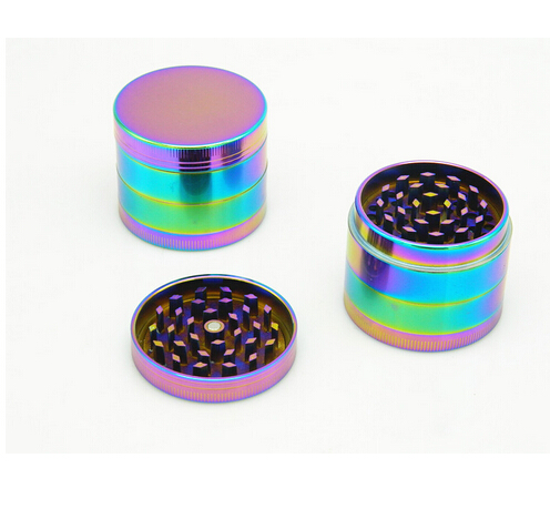 

Wholesale Grinder Beautiful Colours 4 Layers Metal 40 50 52 63 MM Spice Crusher Hand Muller Grinders